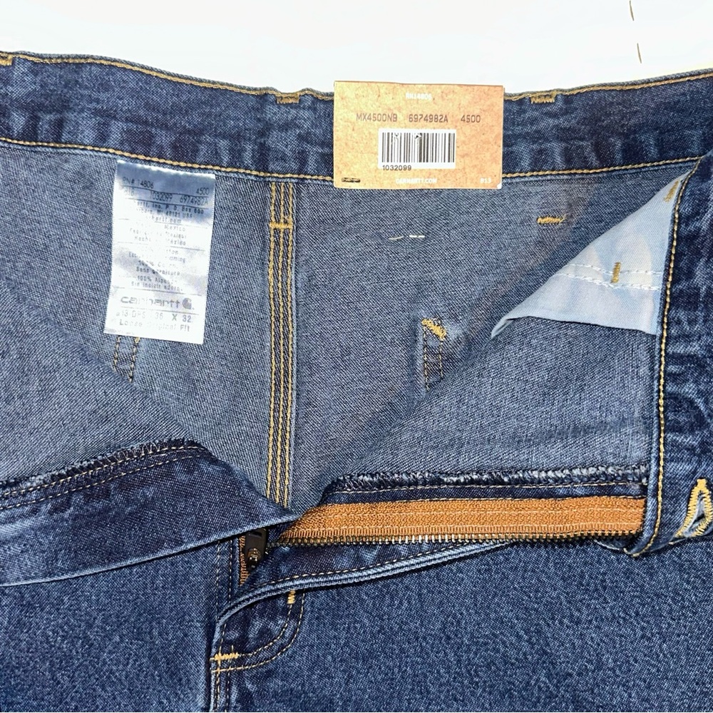 Carhartt Loose Original Fit‎ Work Dungaree Carpenter Jeans B13 DPS 36x32 NWT - Picture 10 of 12